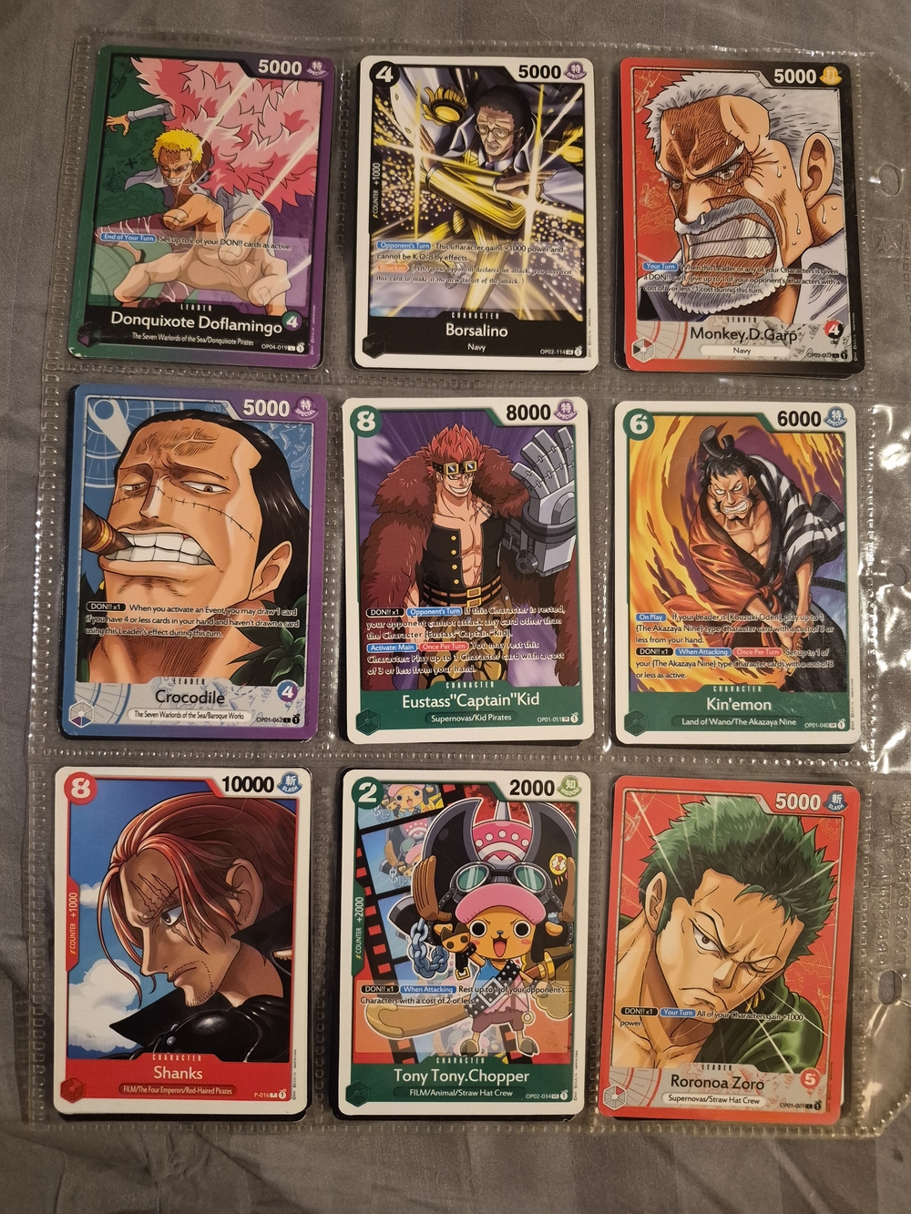 Onepiece Trading Cards 9pcs